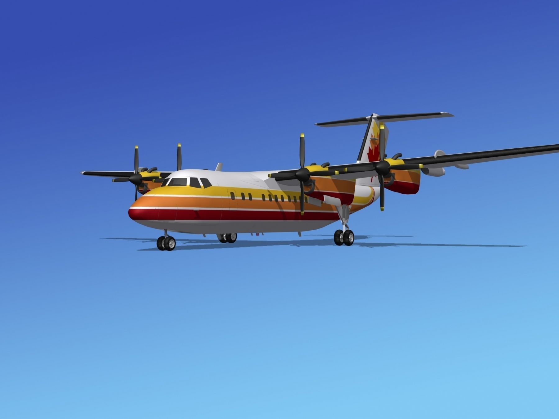 DHC-7 Dehavilland Canada 3D model_1