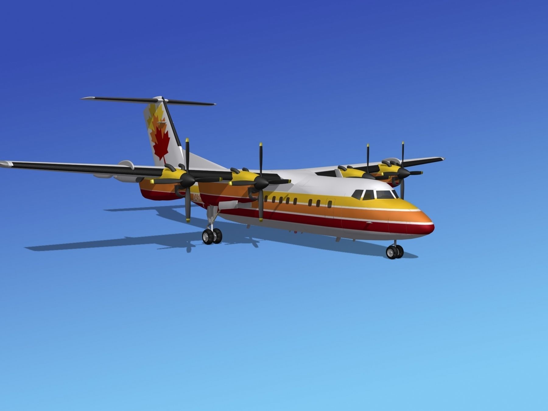 DHC-7 Dehavilland Canada 3D model_3