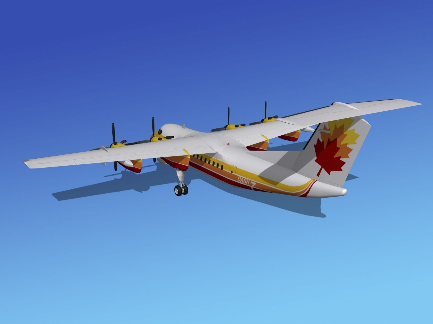 DHC-7 Dehavilland Canada 3D model_10
