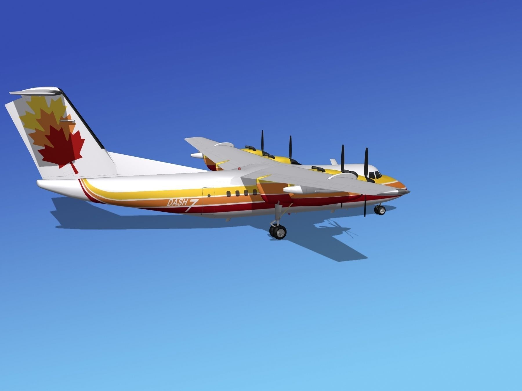 DHC-7 Dehavilland Canada 3D model_5