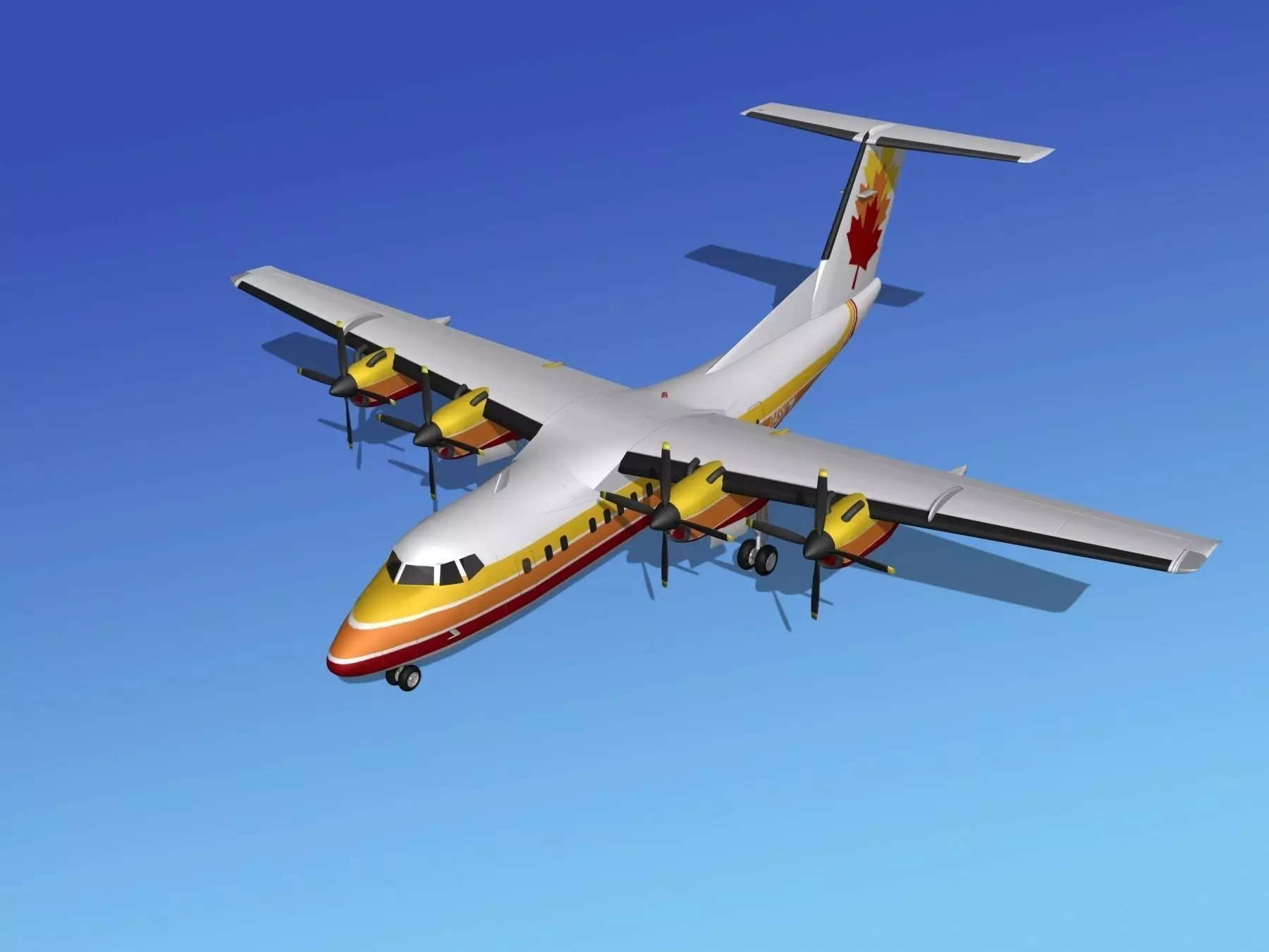 DHC-7 Dehavilland Canada 3D model_0