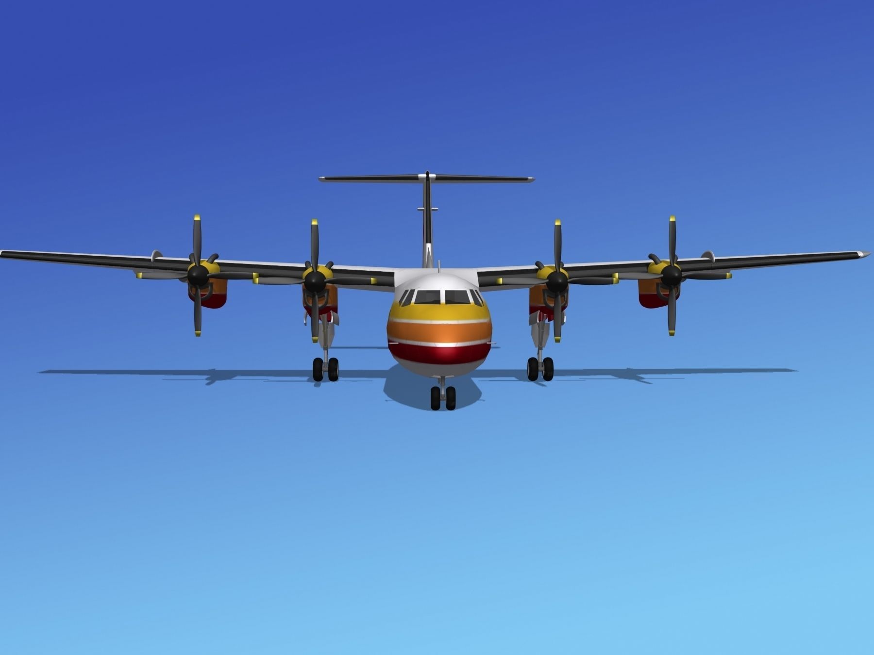 DHC-7 Dehavilland Canada 3D model_2