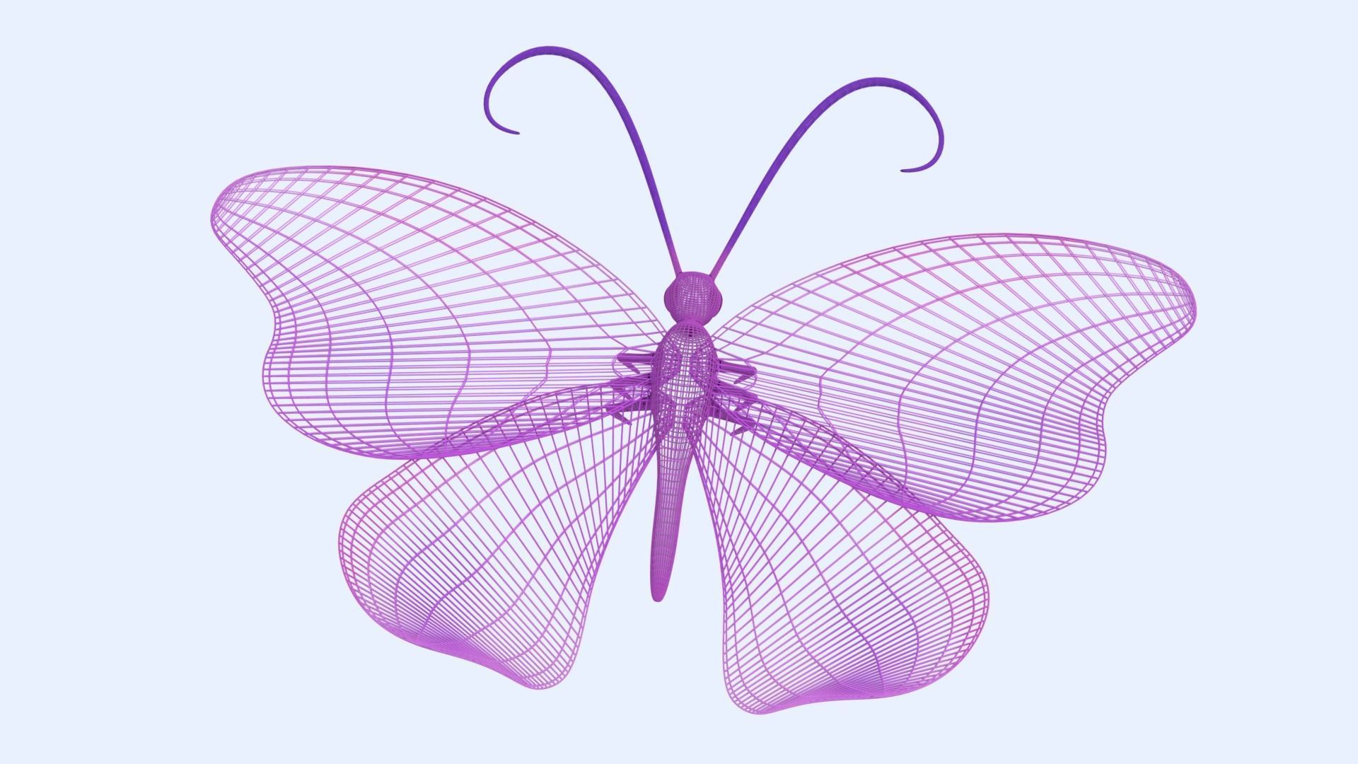 Butterfly Rigged 3D model_5