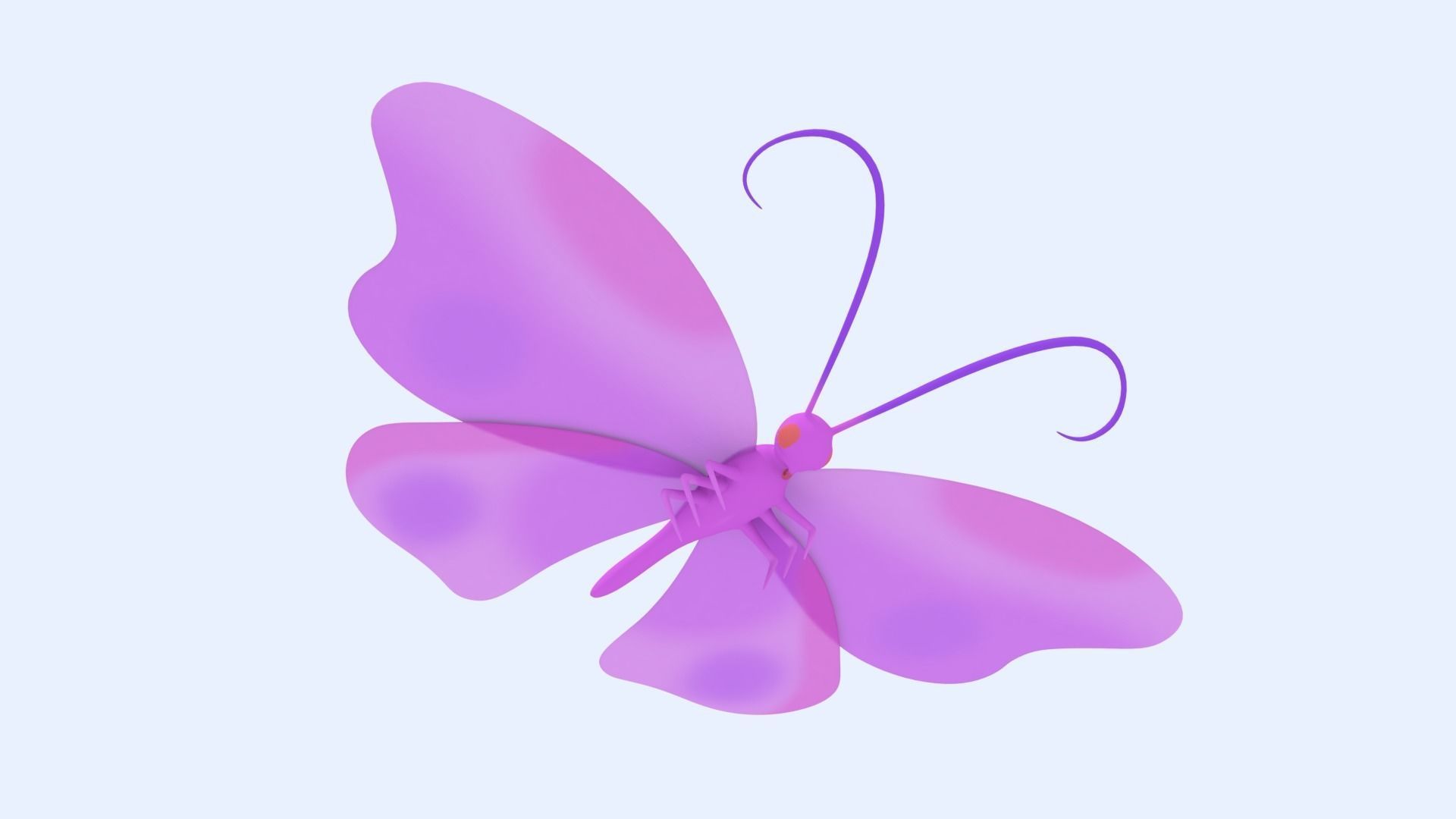 Butterfly Rigged 3D model_2
