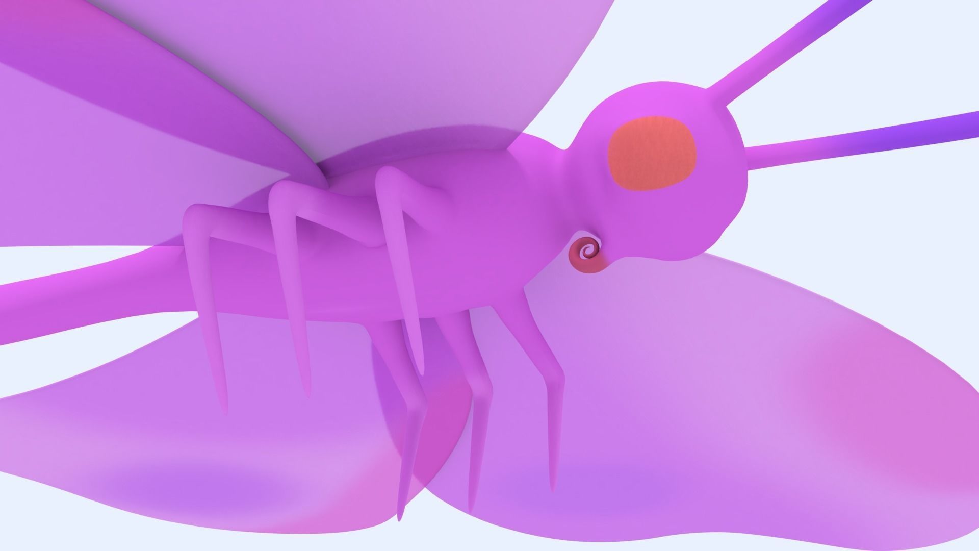 Butterfly Rigged 3D model_3