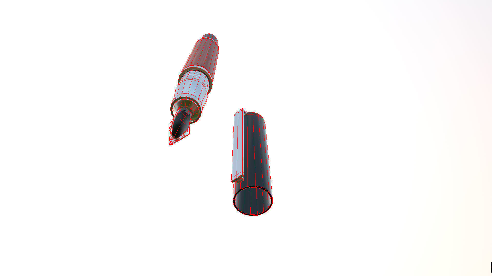 Fountain Pen Low-poly 3D model_11
