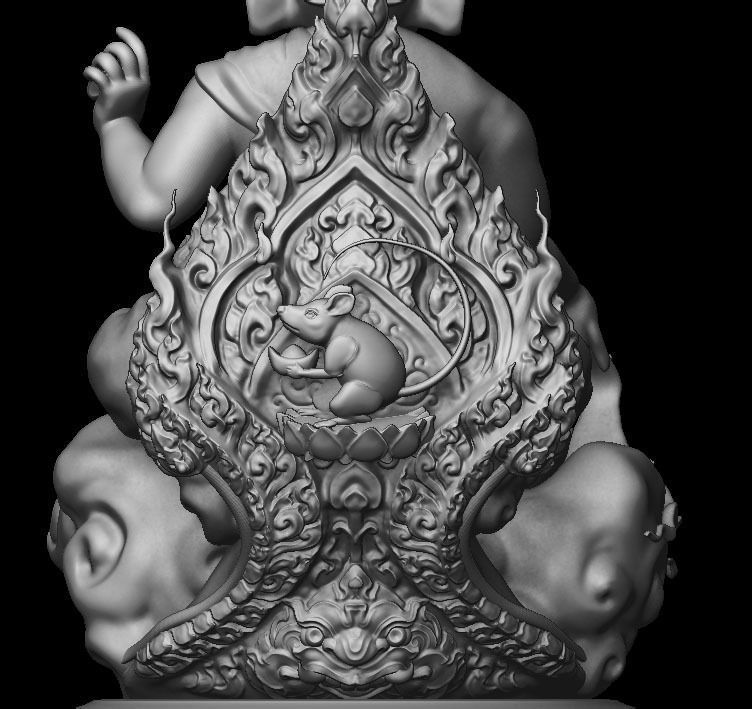 The Ganesh posture Give money 3D print model_8