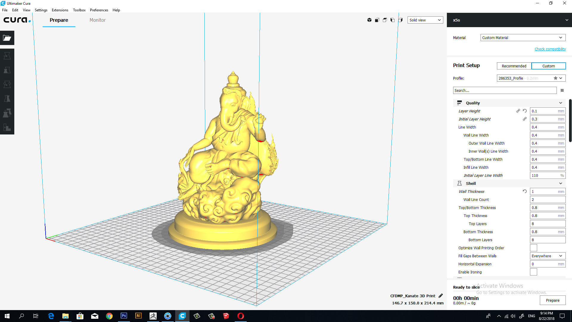 The Ganesh posture Give money 3D print model_12