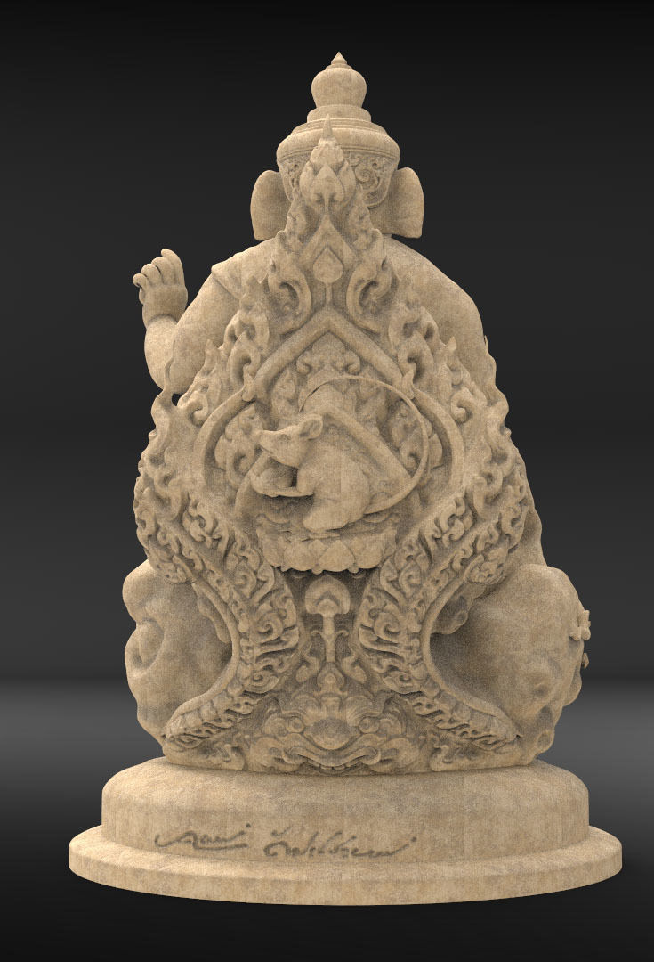 The Ganesh posture Give money 3D print model_6