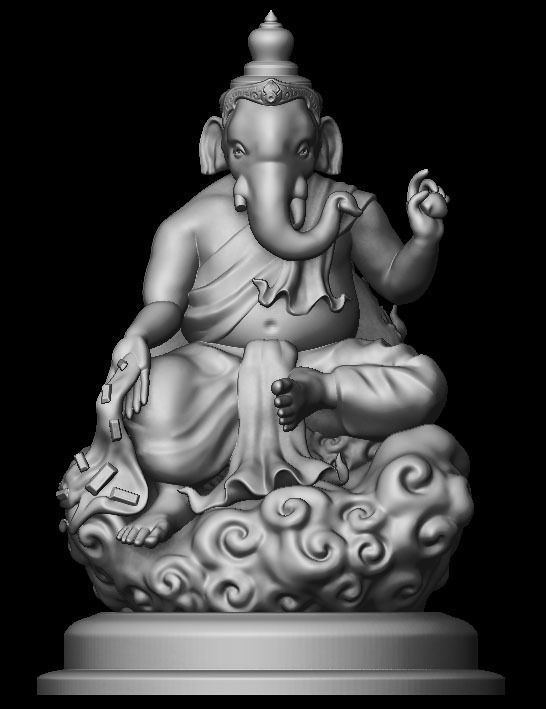 The Ganesh posture Give money 3D print model_10