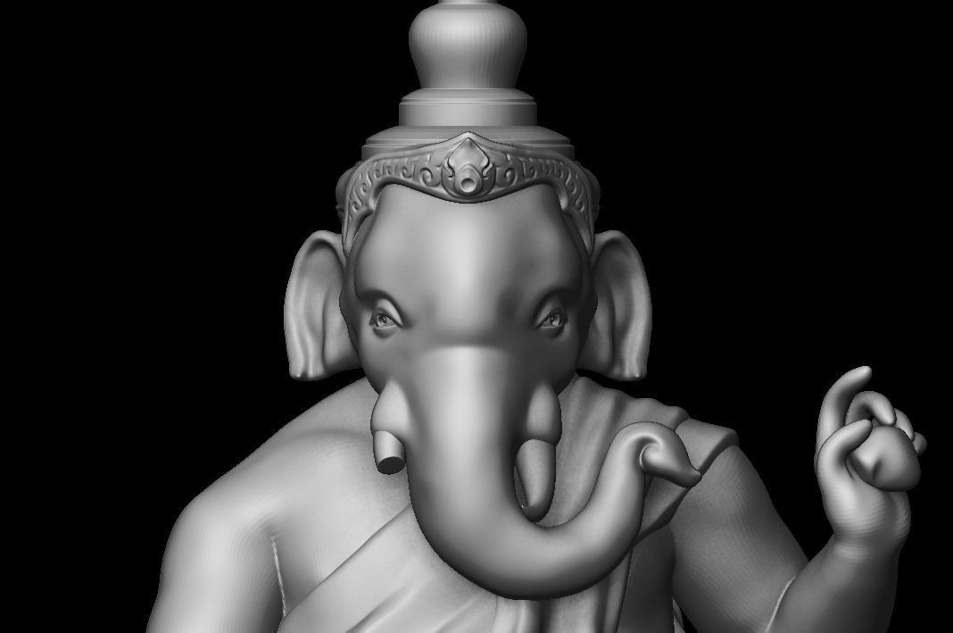The Ganesh posture Give money 3D print model_9