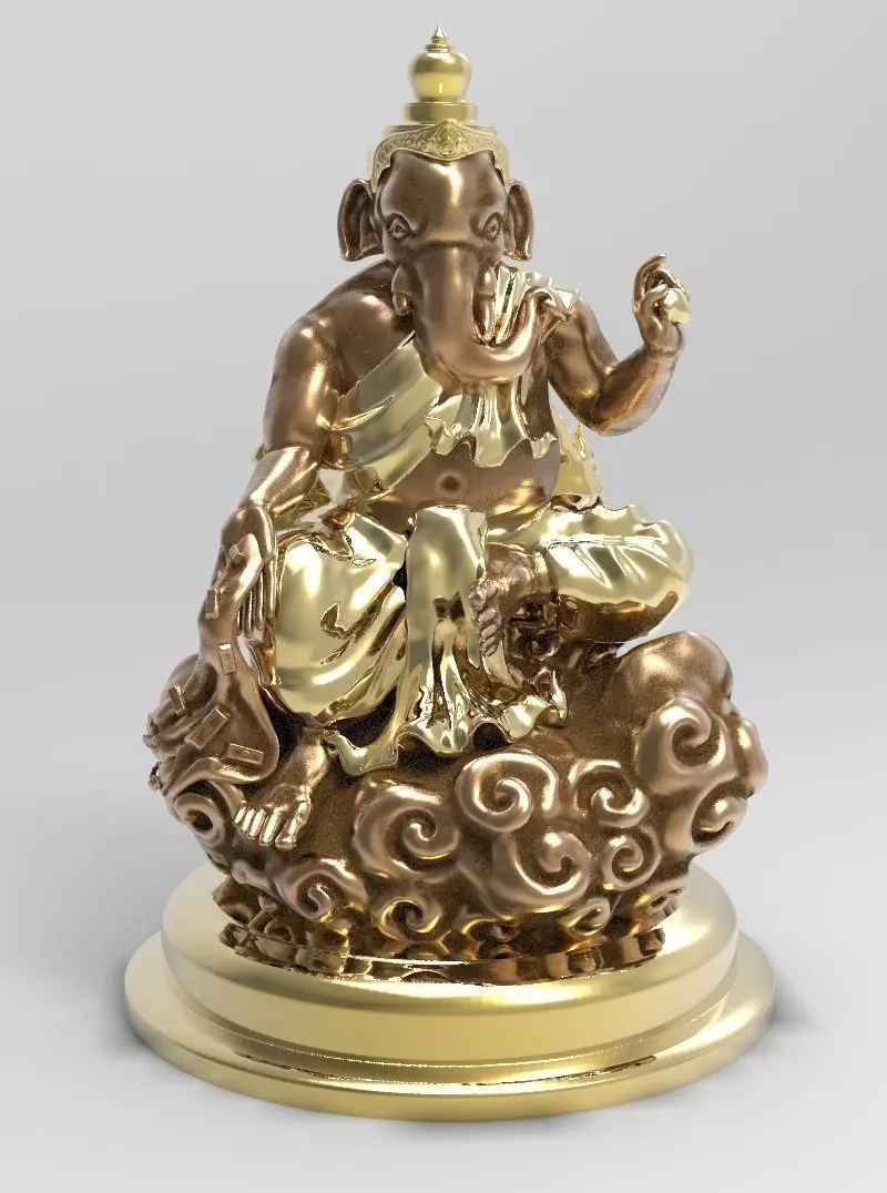 The Ganesh posture Give money 3D print model_0