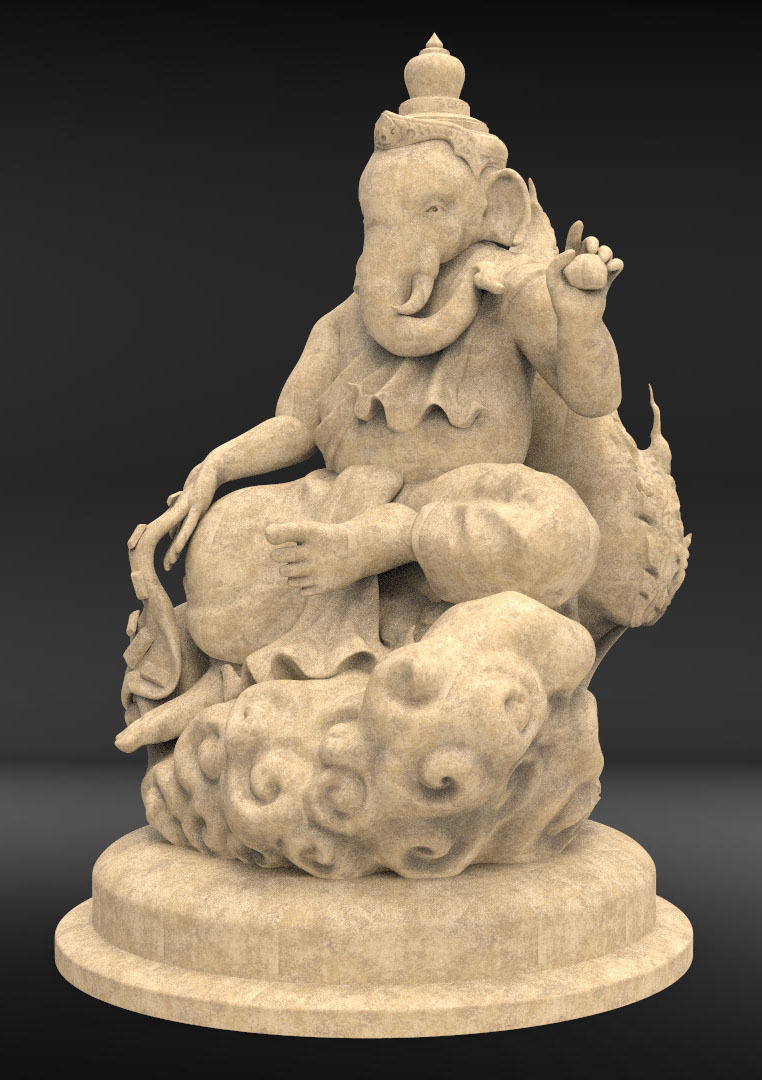 The Ganesh posture Give money 3D print model_1
