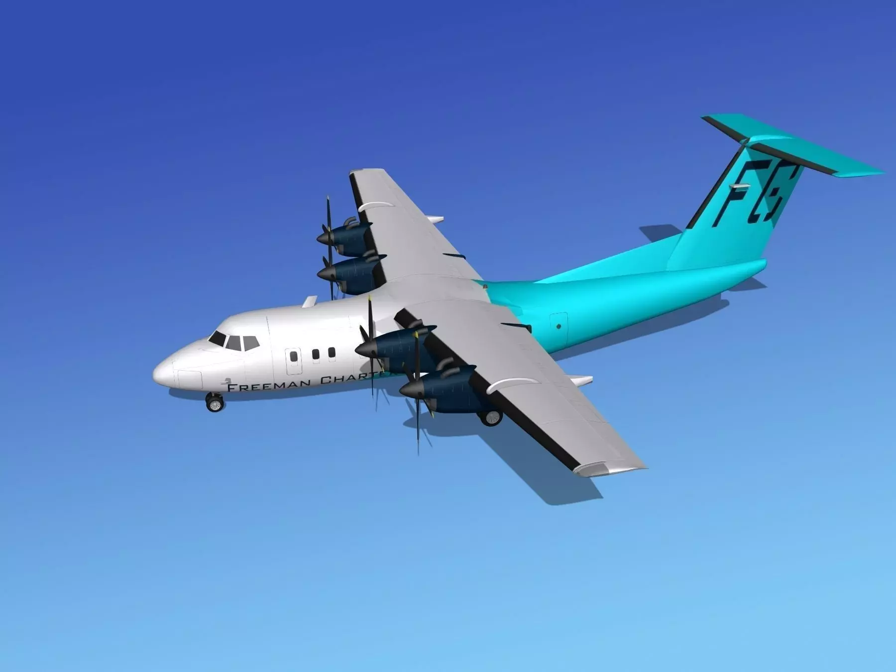 Dehavilland DHC-7 Freeman Charter 3D model