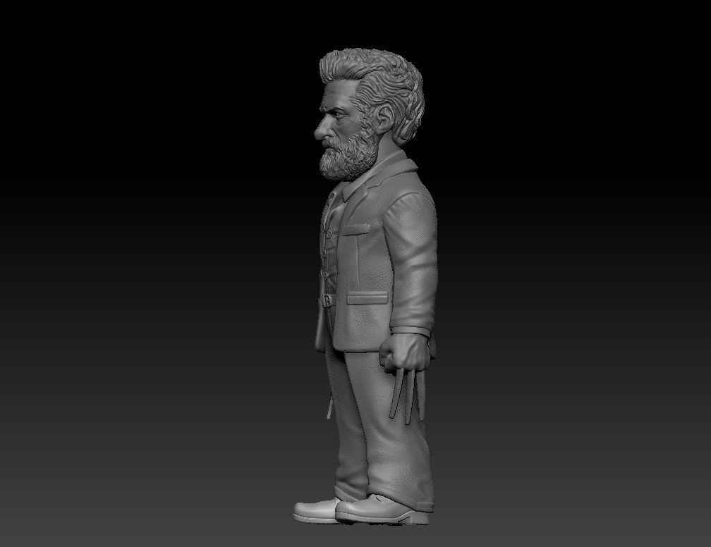LOGAN 3D print model wolverine action figure in hand 3D print model_10