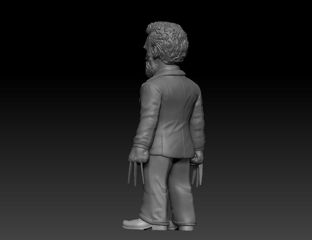 LOGAN 3D print model wolverine action figure in hand 3D print model_12