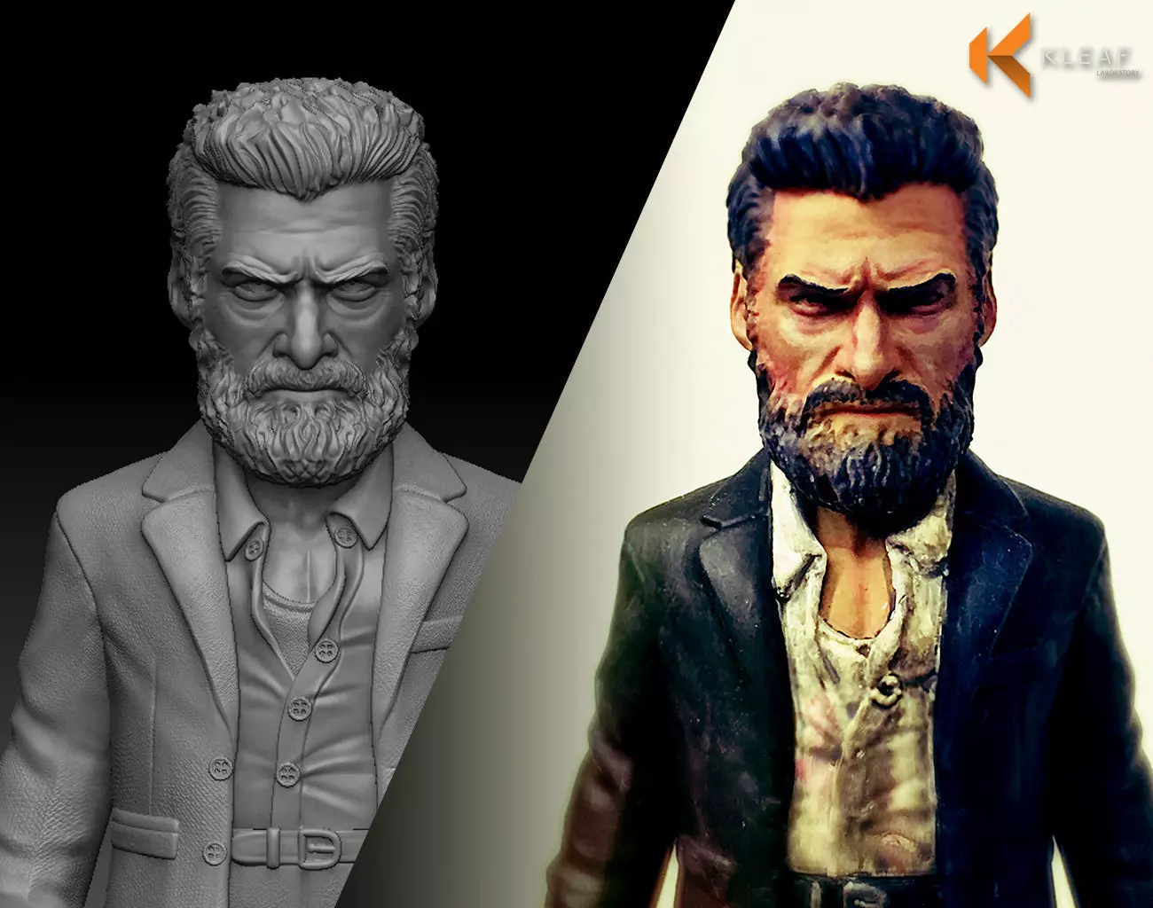 LOGAN 3D print model wolverine action figure in hand 3D print model_0