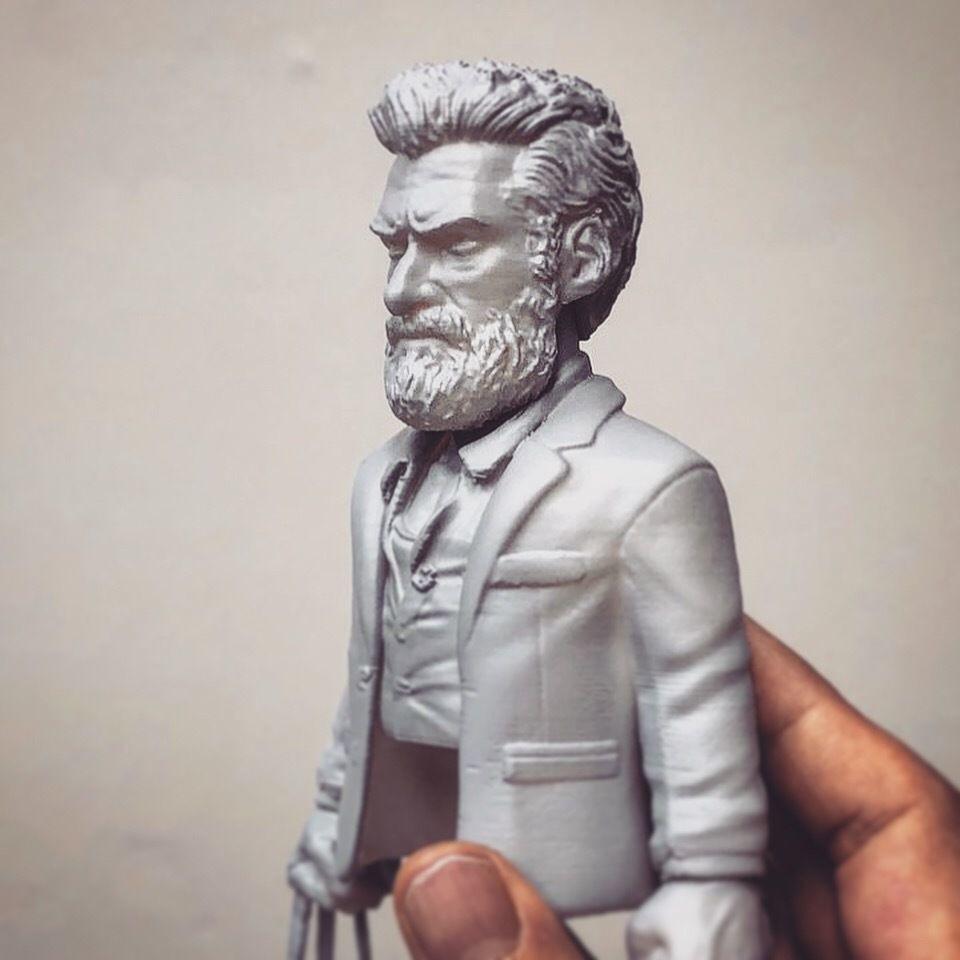 LOGAN 3D print model wolverine action figure in hand 3D print model_8