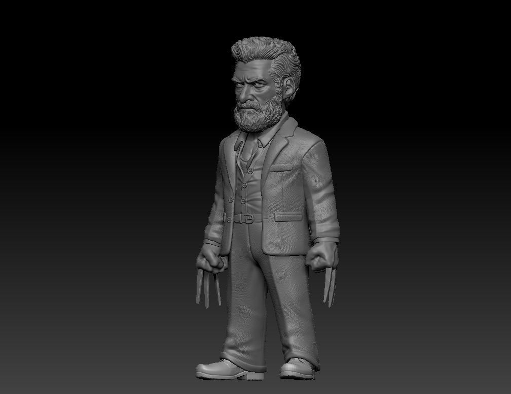 LOGAN 3D print model wolverine action figure in hand 3D print model_14