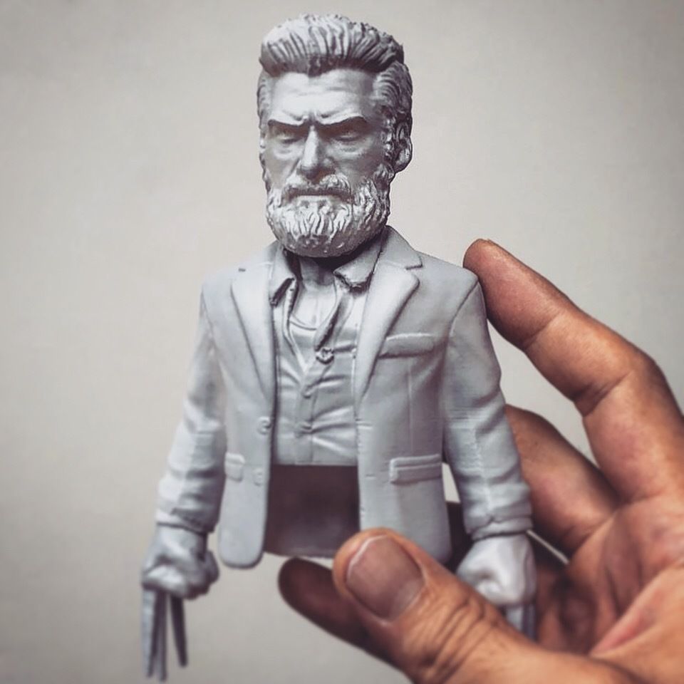 LOGAN 3D print model wolverine action figure in hand 3D print model_6