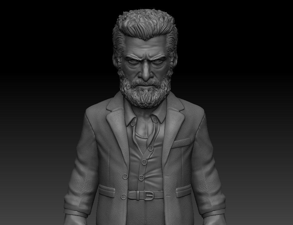 LOGAN 3D print model wolverine action figure in hand 3D print model_7