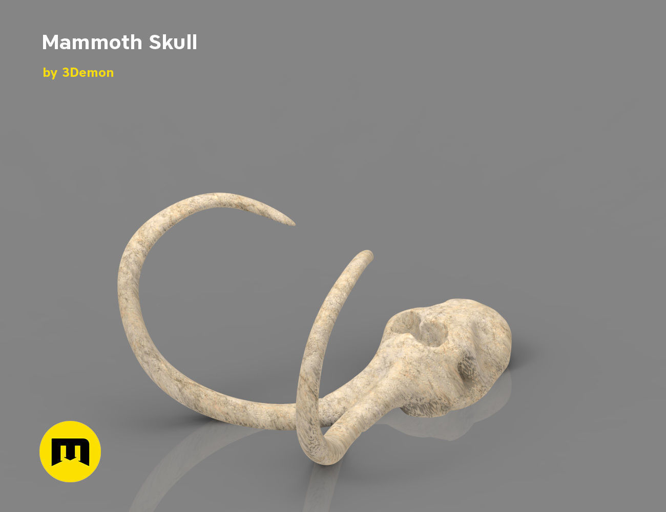 Mammoth Skull and Ring Free 3D print model_6