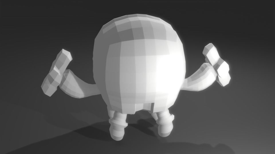 Scifi Robot GR01 3D Model Low-poly 3D model_12