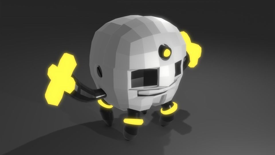 Scifi Robot GR01 3D Model Low-poly 3D model_21