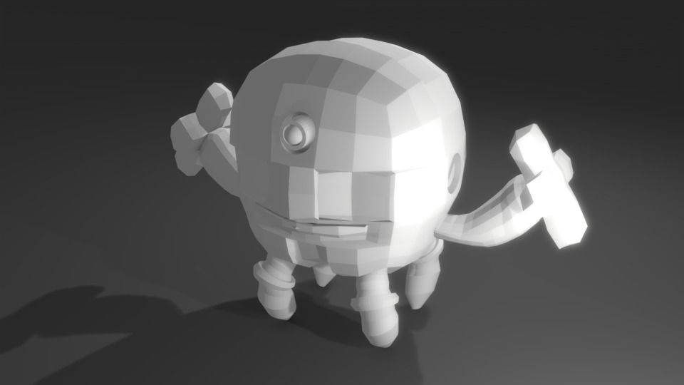 Scifi Robot GR01 3D Model Low-poly 3D model_13