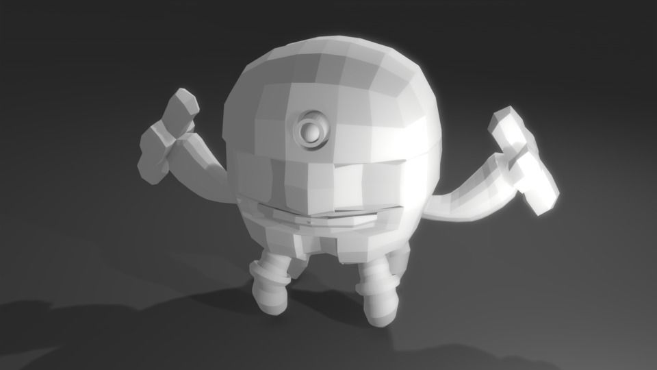 Scifi Robot GR01 3D Model Low-poly 3D model_9