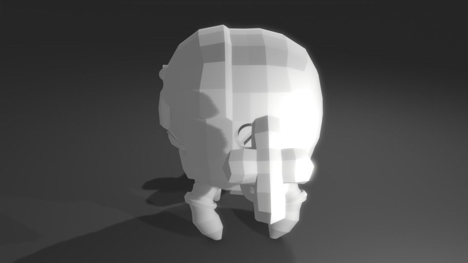 Scifi Robot GR01 3D Model Low-poly 3D model_11