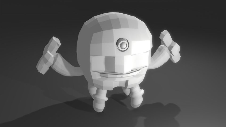 Scifi Robot GR01 3D Model Low-poly 3D model_3