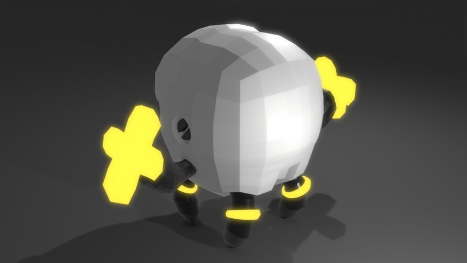 Scifi Robot GR01 3D Model Low-poly 3D model_25