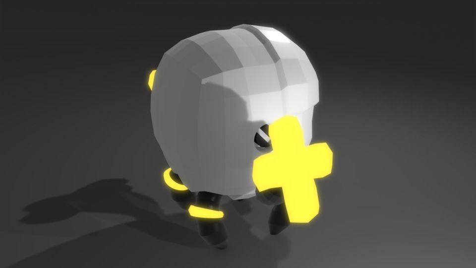 Scifi Robot GR01 3D Model Low-poly 3D model_17