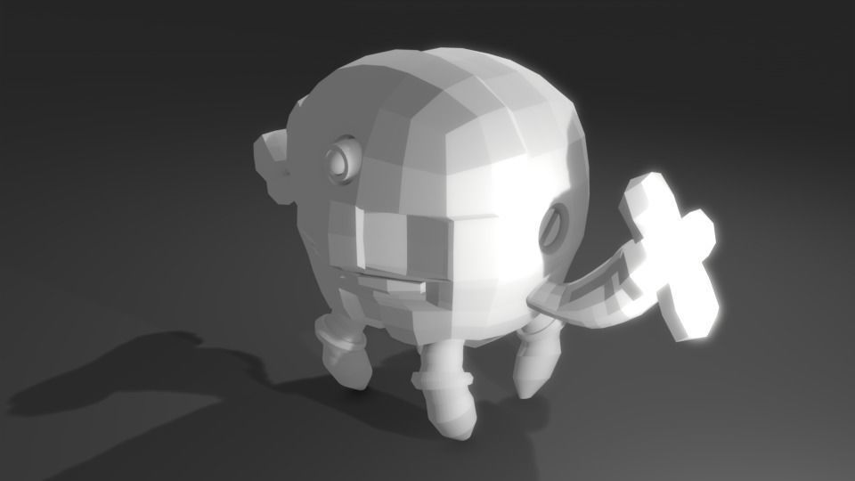 Scifi Robot GR01 3D Model Low-poly 3D model_7