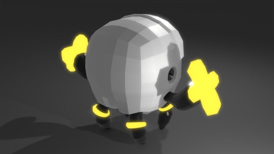 Scifi Robot GR01 3D Model Low-poly 3D model_24