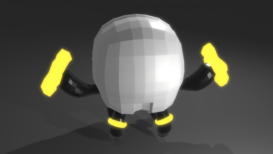 Scifi Robot GR01 3D Model Low-poly 3D model_19
