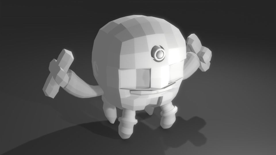 Scifi Robot GR01 3D Model Low-poly 3D model_2