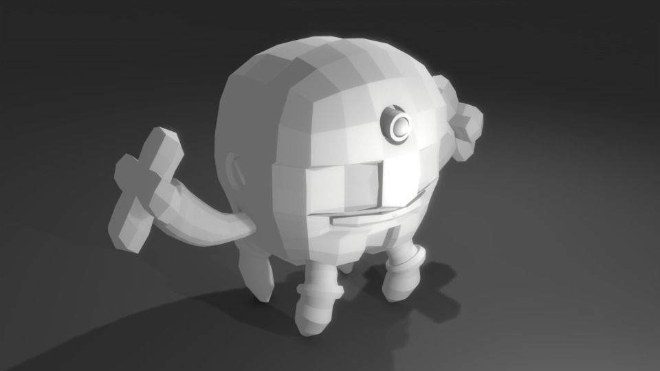 Scifi Robot GR01 3D Model Low-poly 3D model_8