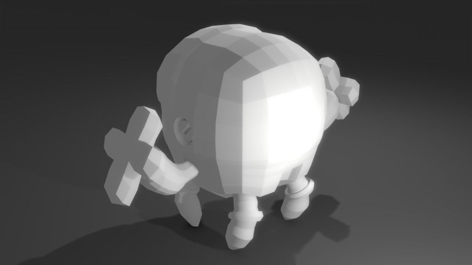 Scifi Robot GR01 3D Model Low-poly 3D model_10