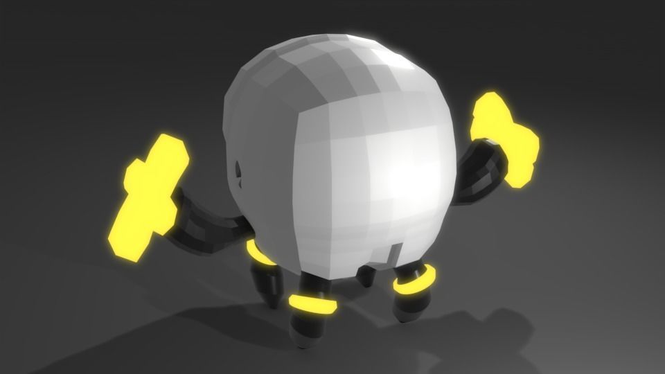 Scifi Robot GR01 3D Model Low-poly 3D model_16