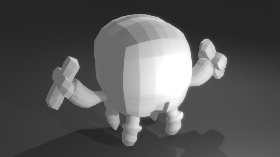 Scifi Robot GR01 3D Model Low-poly 3D model_15