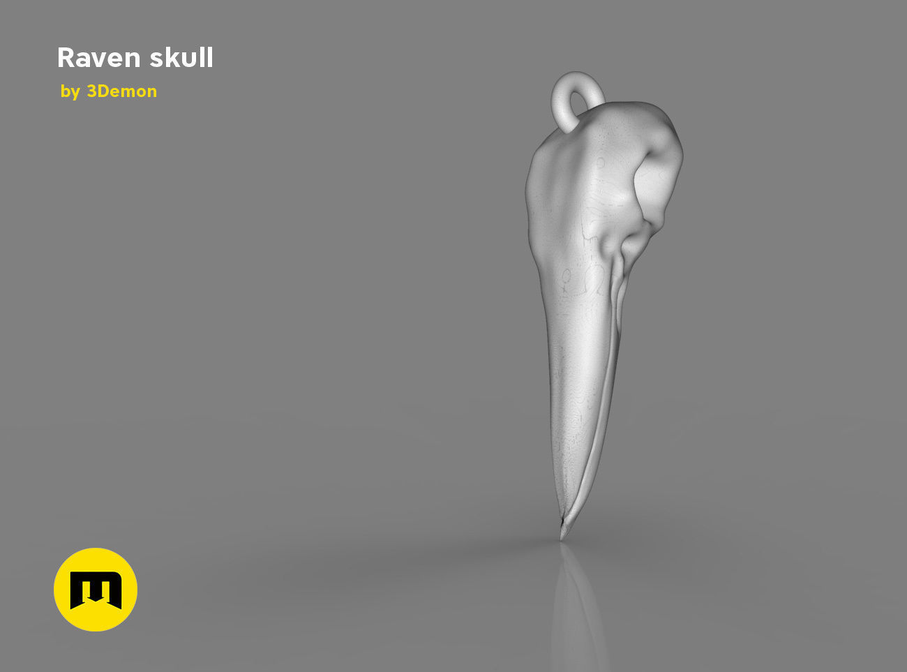 Raven Skull Free 3D print model_11