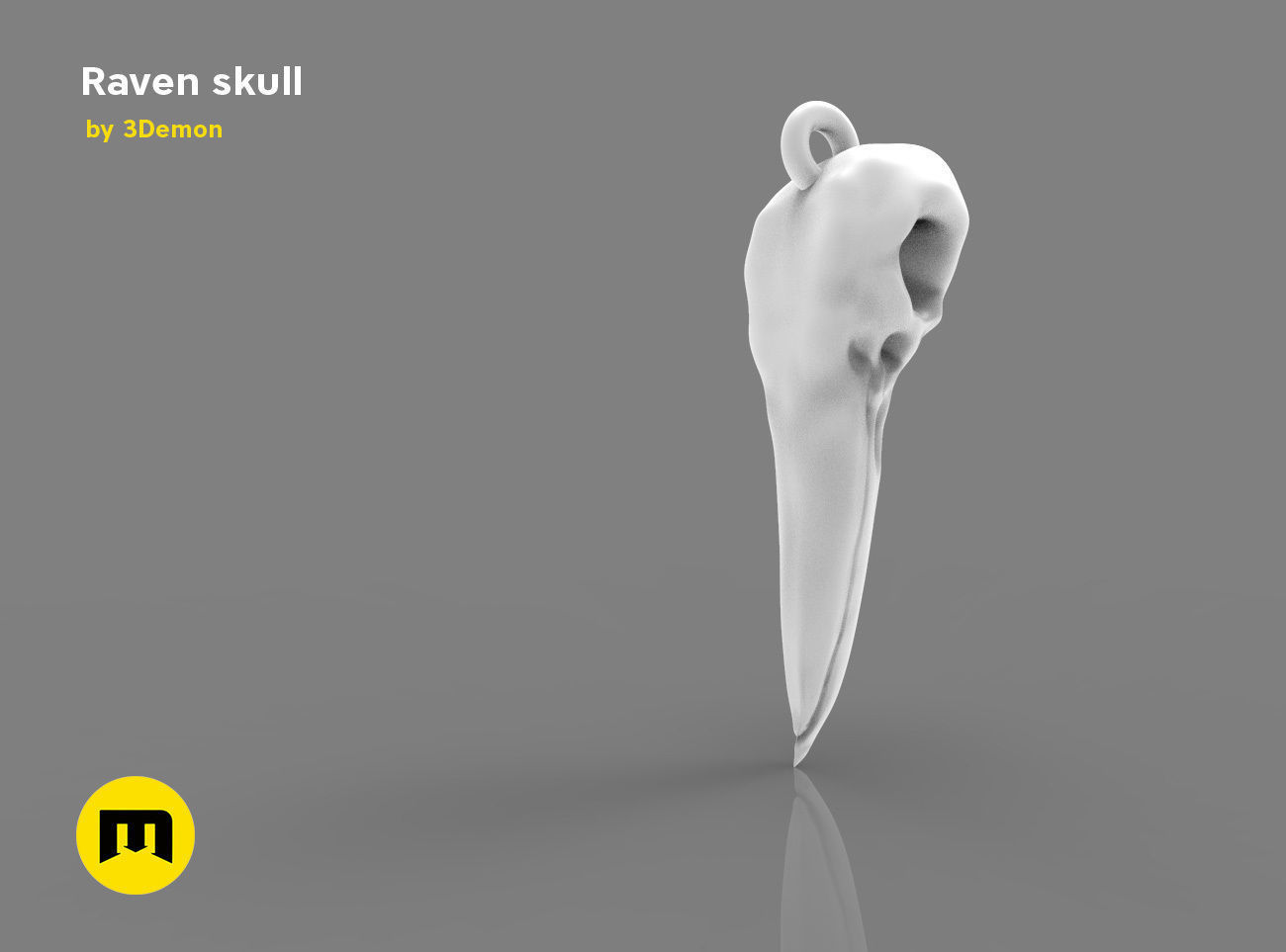 Raven Skull Free 3D print model_16
