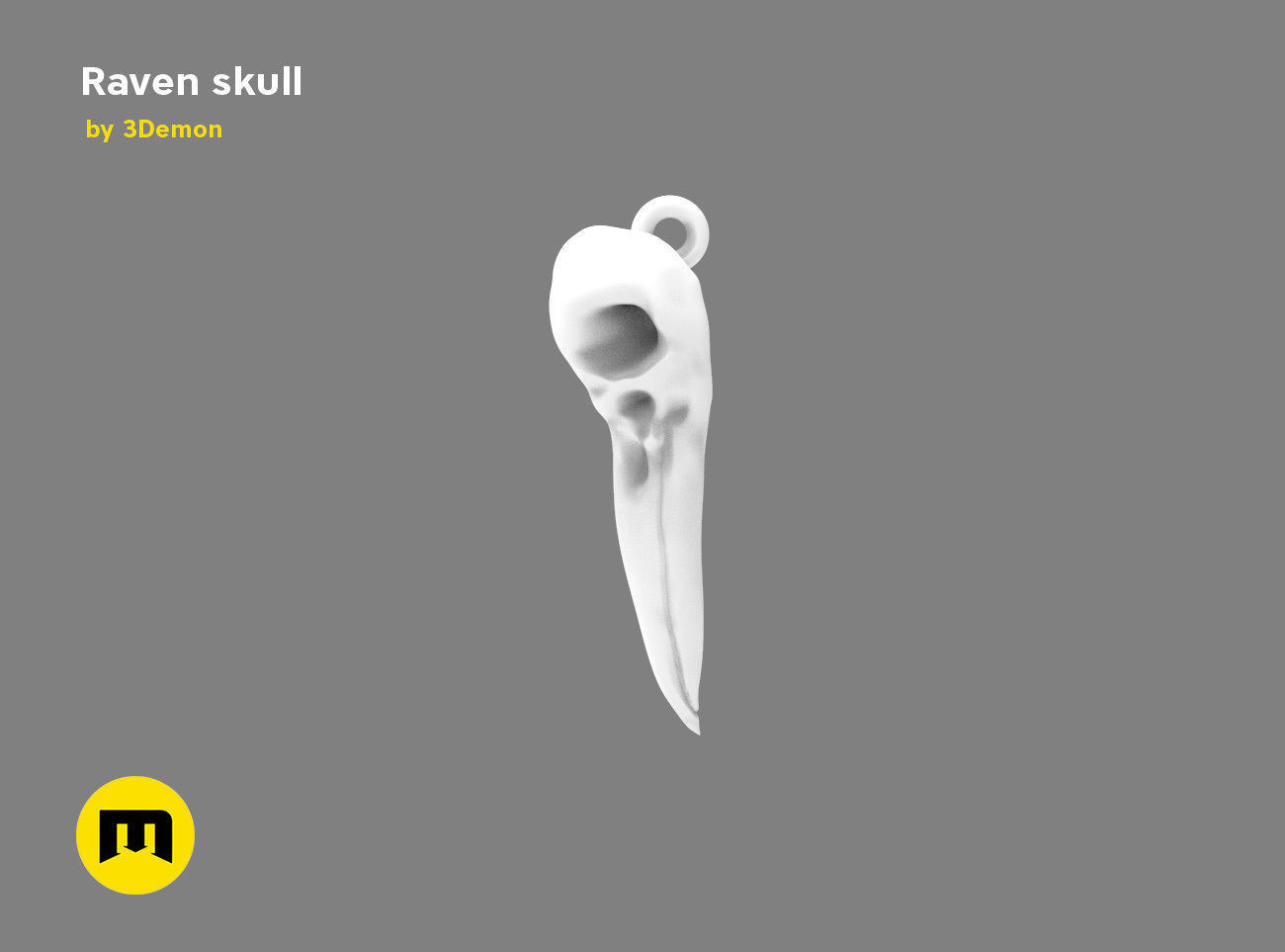 Raven Skull Free 3D print model_5
