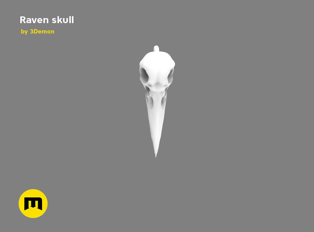 Raven Skull Free 3D print model_3