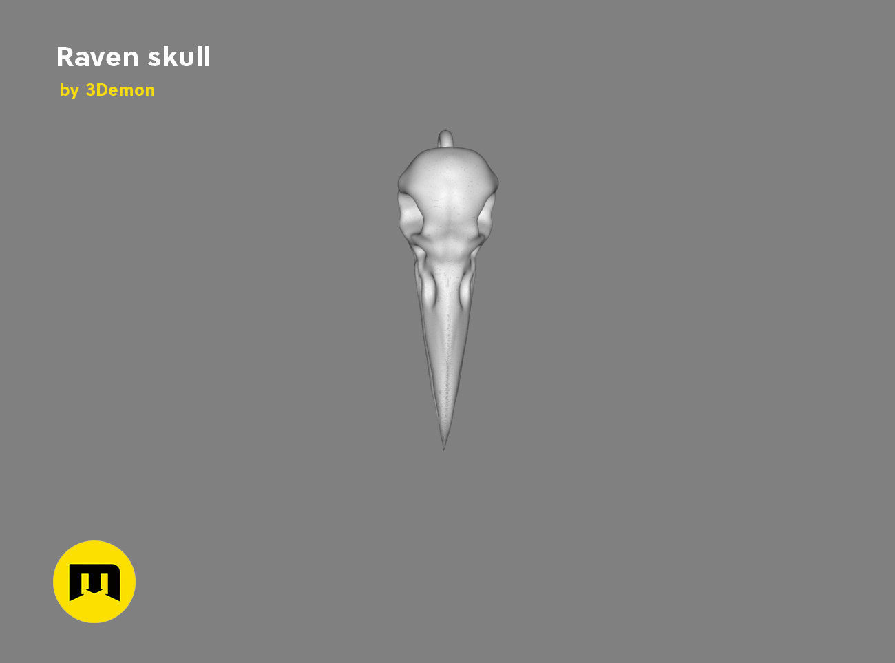 Raven Skull Free 3D print model_9