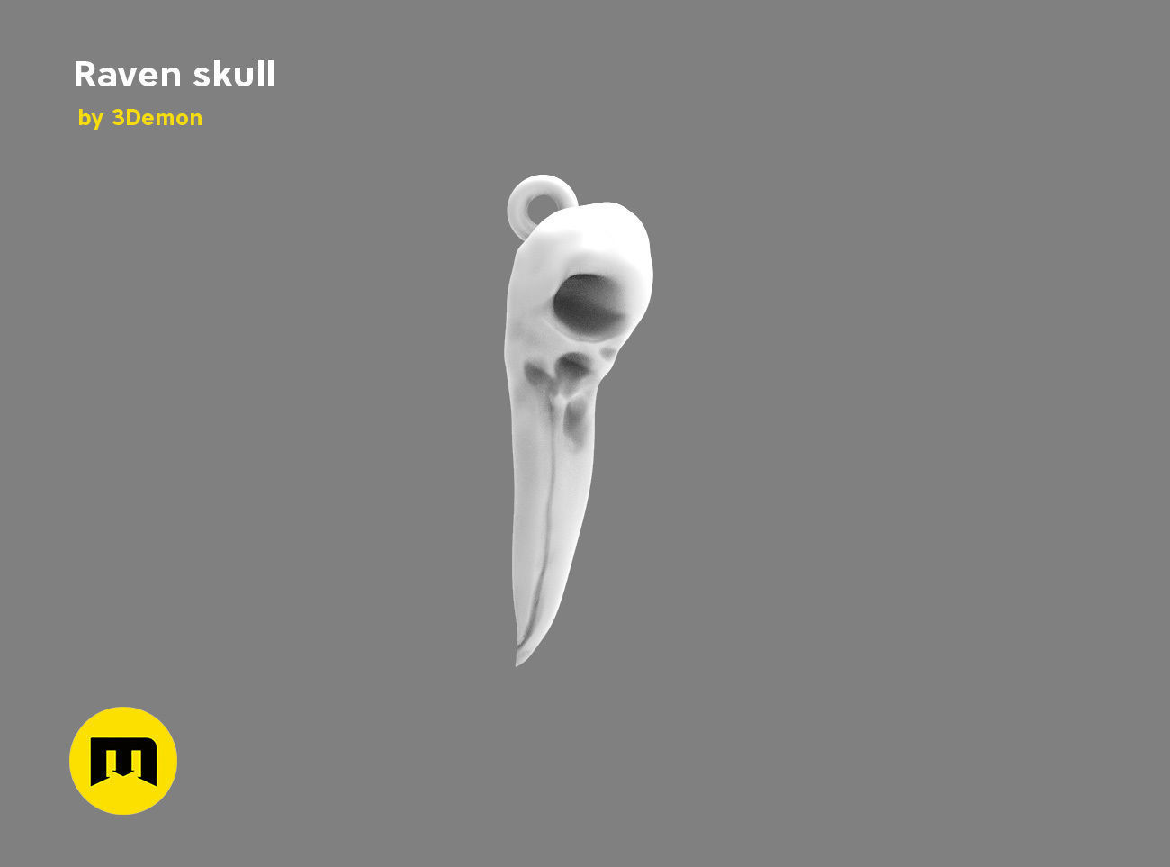 Raven Skull Free 3D print model_7