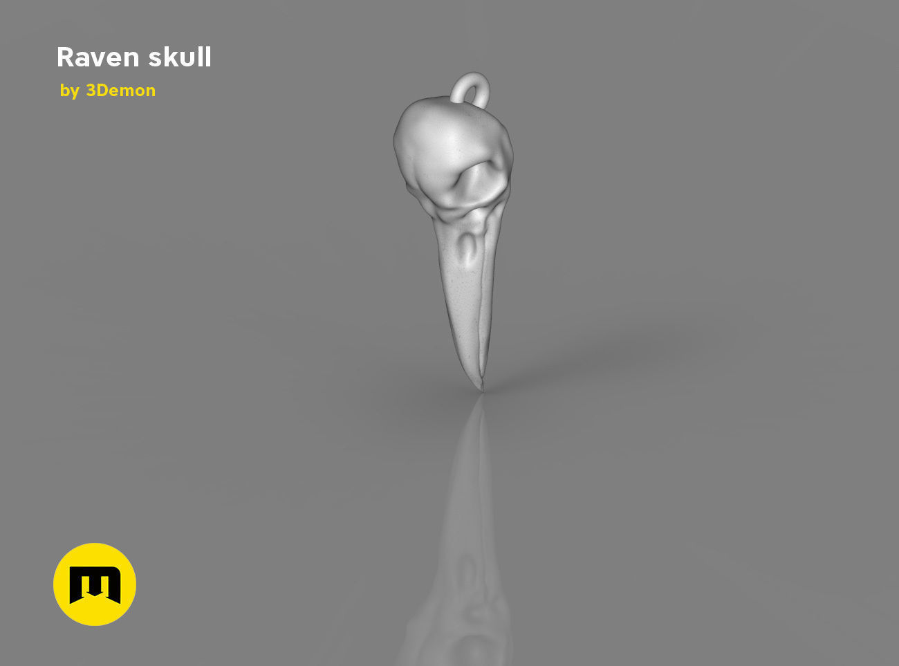 Raven Skull Free 3D print model_15