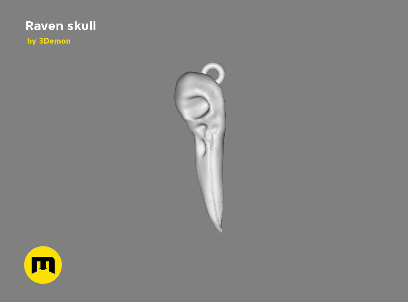 Raven Skull Free 3D print model_13